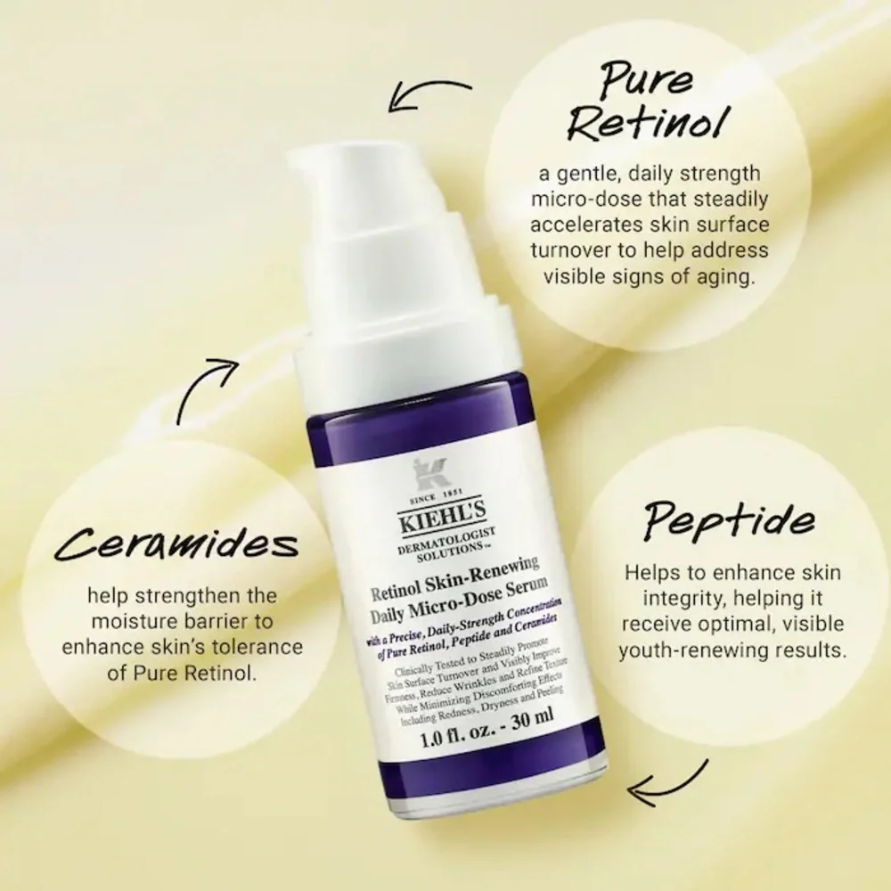 Kiehl's Micro-Dose Anti-Aging Retinol Serum with Ceramides and Peptide